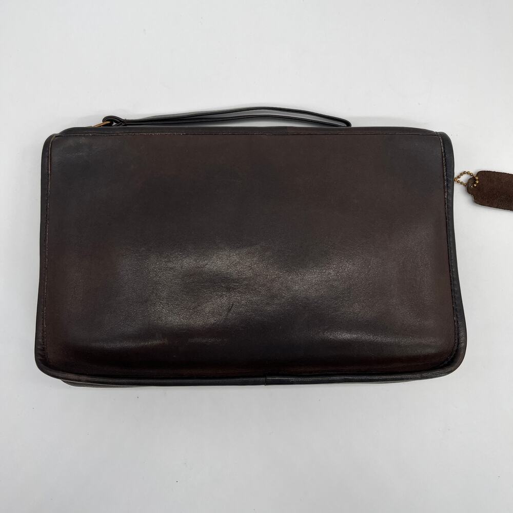 Vintage Coach NYC Standard Clutch 5140 Mocha 1980s - Picture 3 of 10